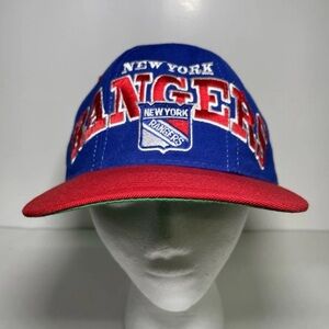 Vintage Starter Blue New York Rangers NHL 100% Wool Snapback Hat One Size